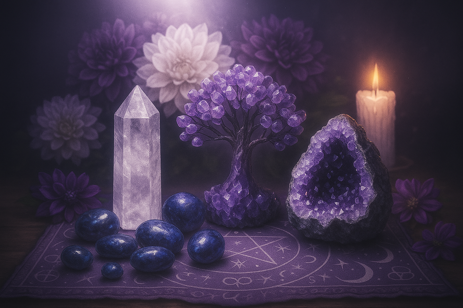 des pierres cristaux et géodes