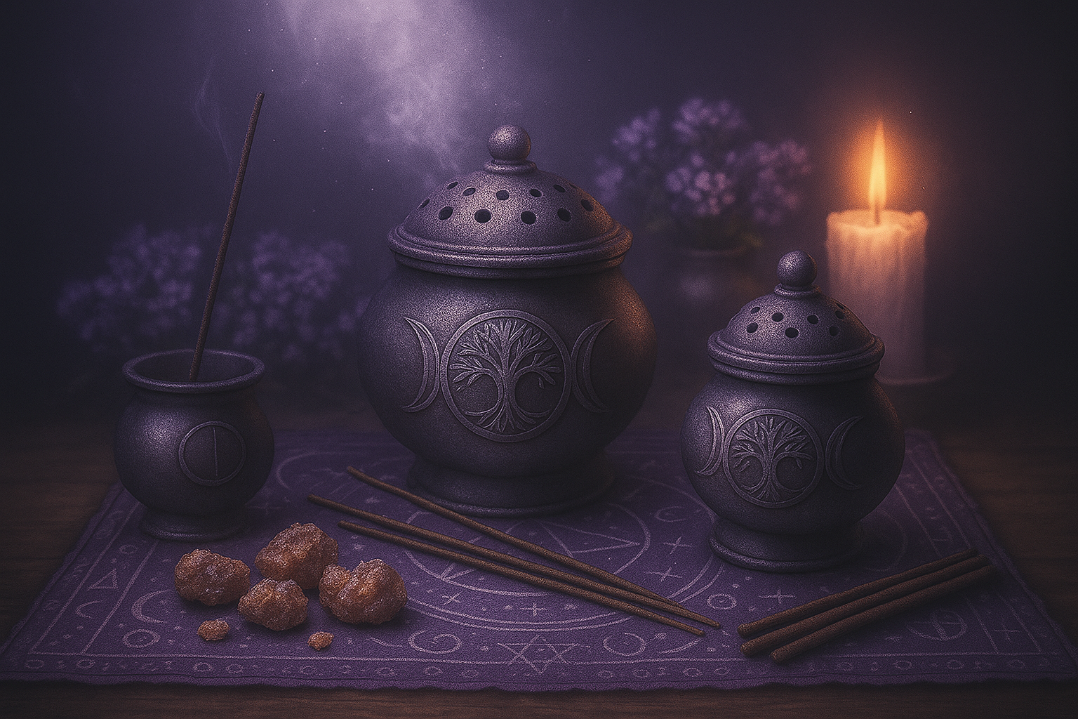 de l'encens et des porte encens