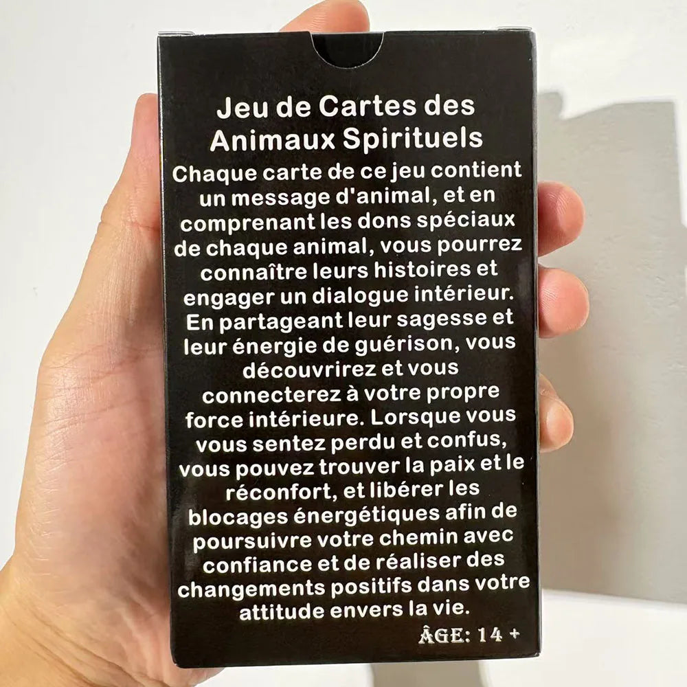 Jeu de Cartes des Animaux Spirituels – Oracle Français (52 cartes, 12x7 cm)