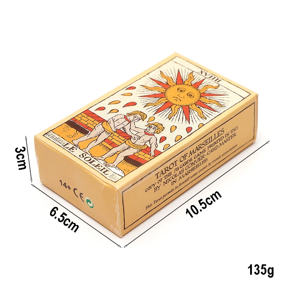Tarot de Marseille von Conver 78 Karten Heft Französisch 78 Karten des Tarot de Marseille
