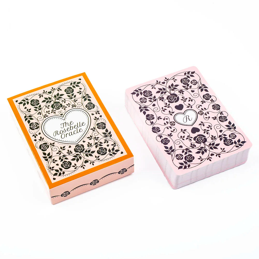 The Rosebelle Oracle – Jeu de 65 Cartes Divinatoires Anglais au Style Romantique Vintage