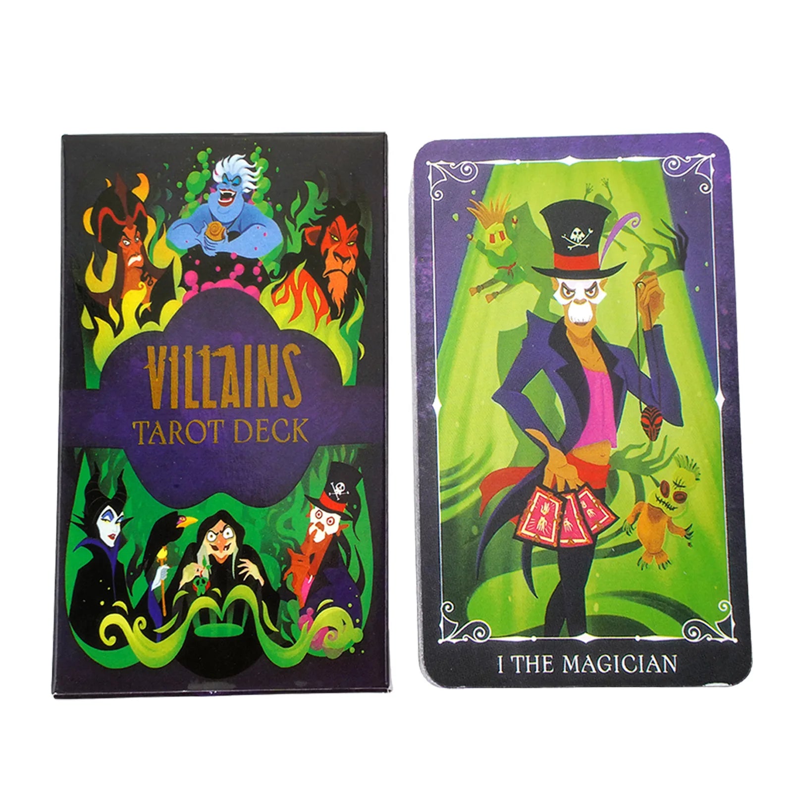 Disney Villains Tarot – Jeu de 78 Cartes (Version Anglaise, Notice PDF via QR Code)