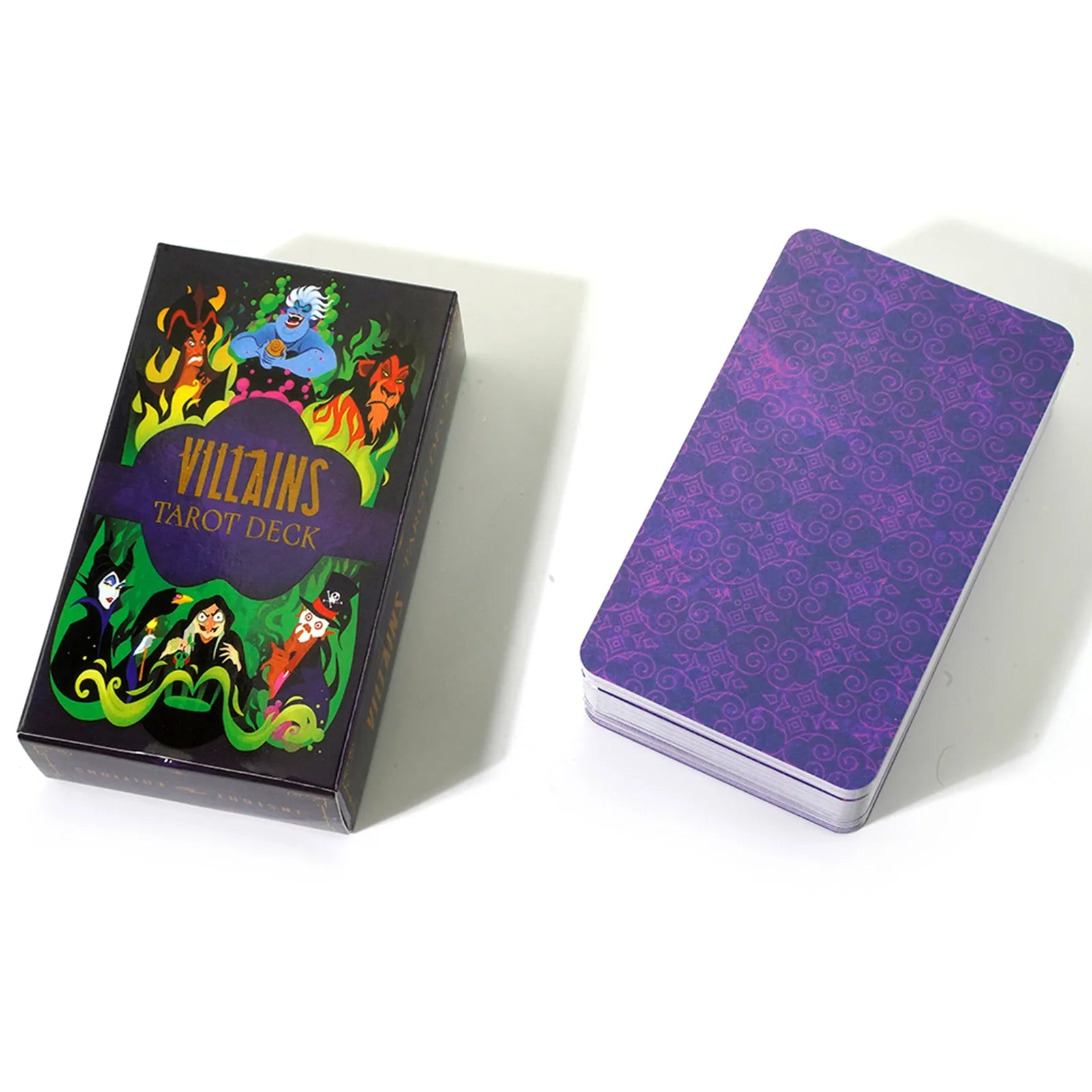 Disney Villains Tarot – Jeu de 78 Cartes (Version Anglaise, Notice PDF via QR Code)