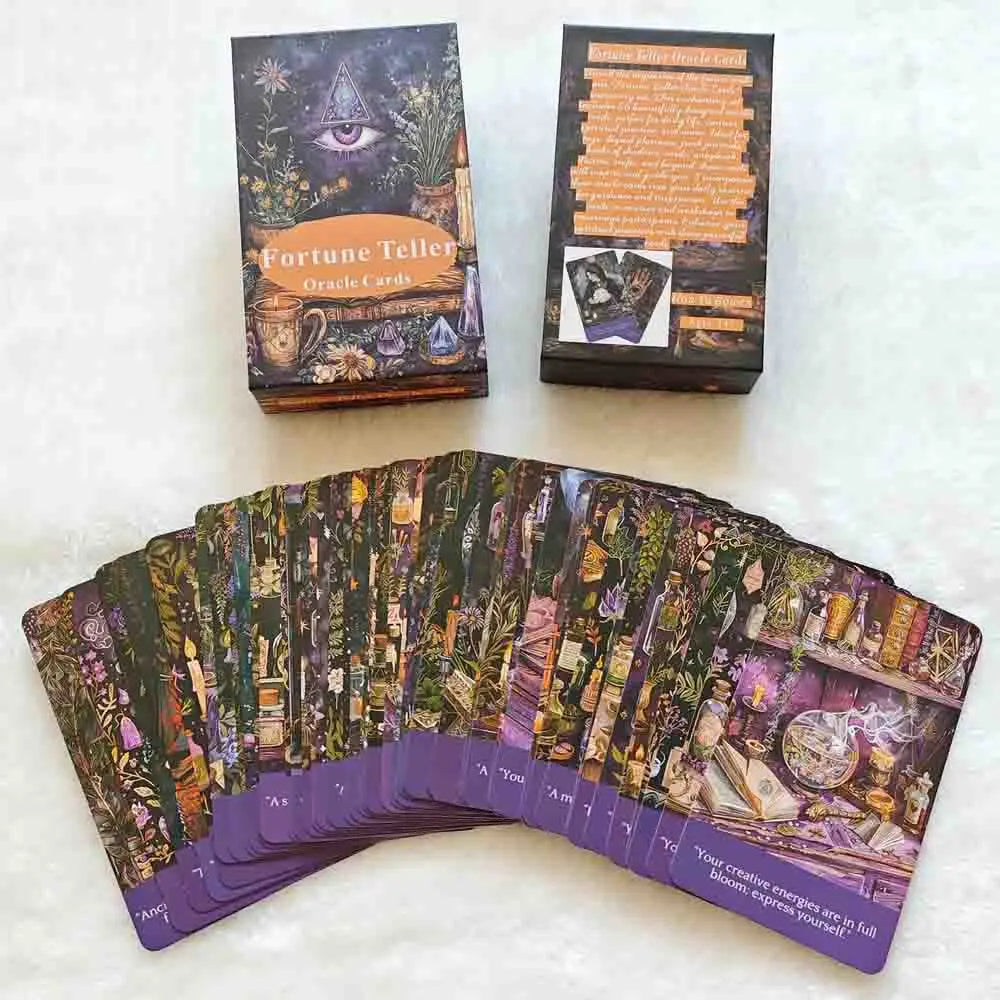 Fortune Teller Oracle – Jeu de 56 Cartes Illustrées (Version Anglaise)