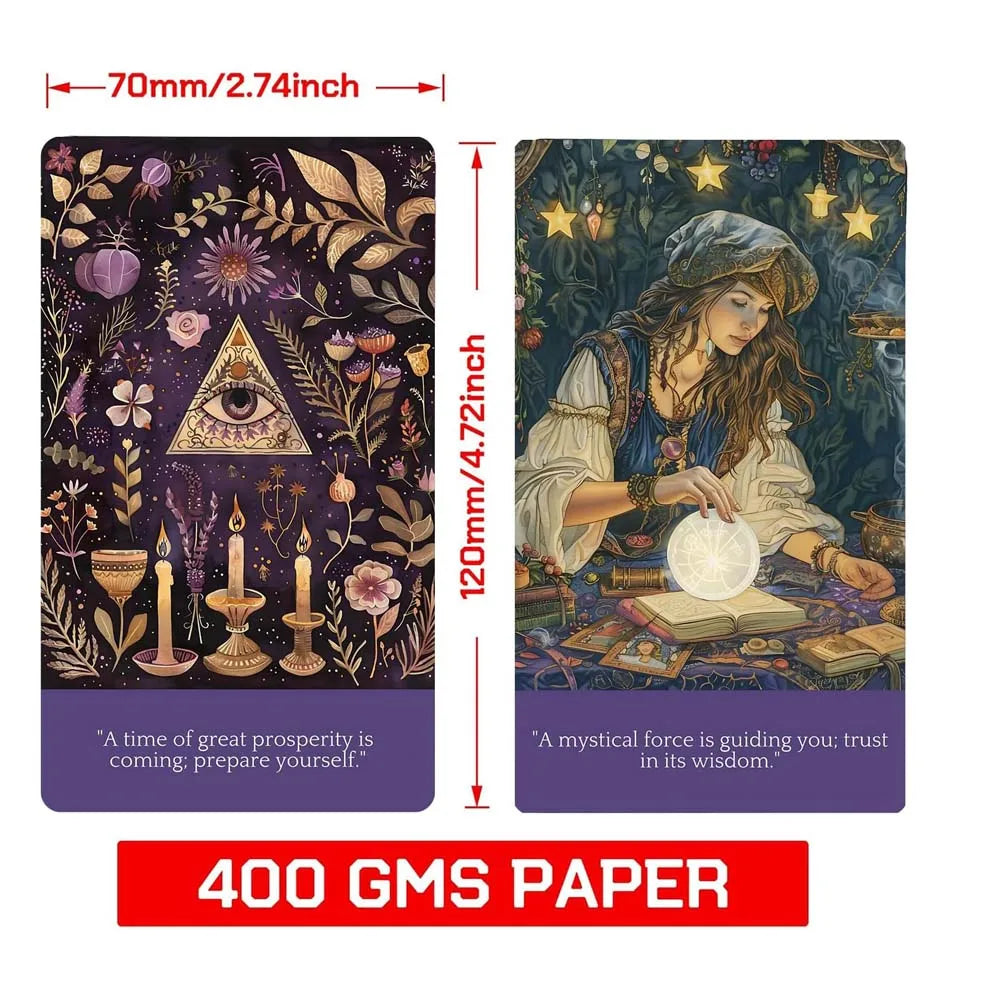 Fortune Teller Oracle – Jeu de 56 Cartes Illustrées (Version Anglaise)