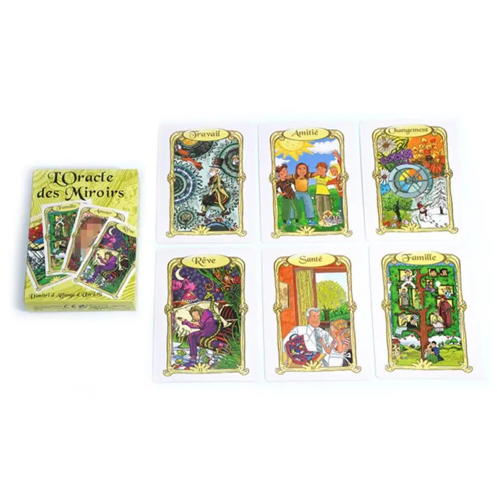 L’Oracle des Miroirs – Jeu de 52 Cartes Divinatoires en Français (avec livret)