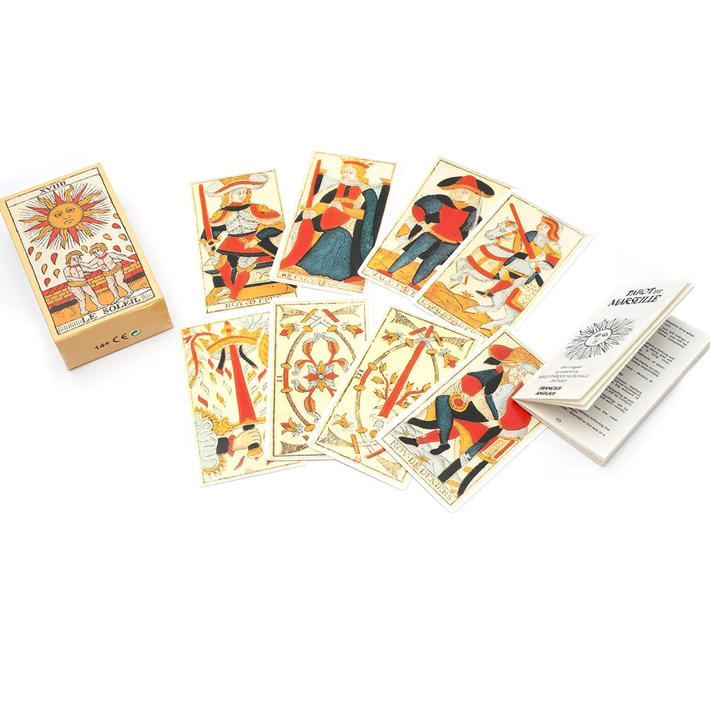 Tarot de Marseille von Conver 78 Karten Heft Französisch 78 Karten des Tarot de Marseille