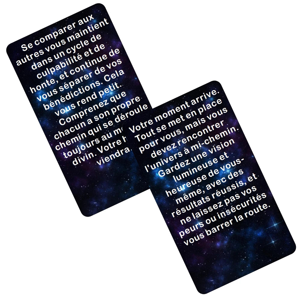Cartes de Messages de l’Univers – 54 Cartes Inspirantes sans Notice (Version Française)