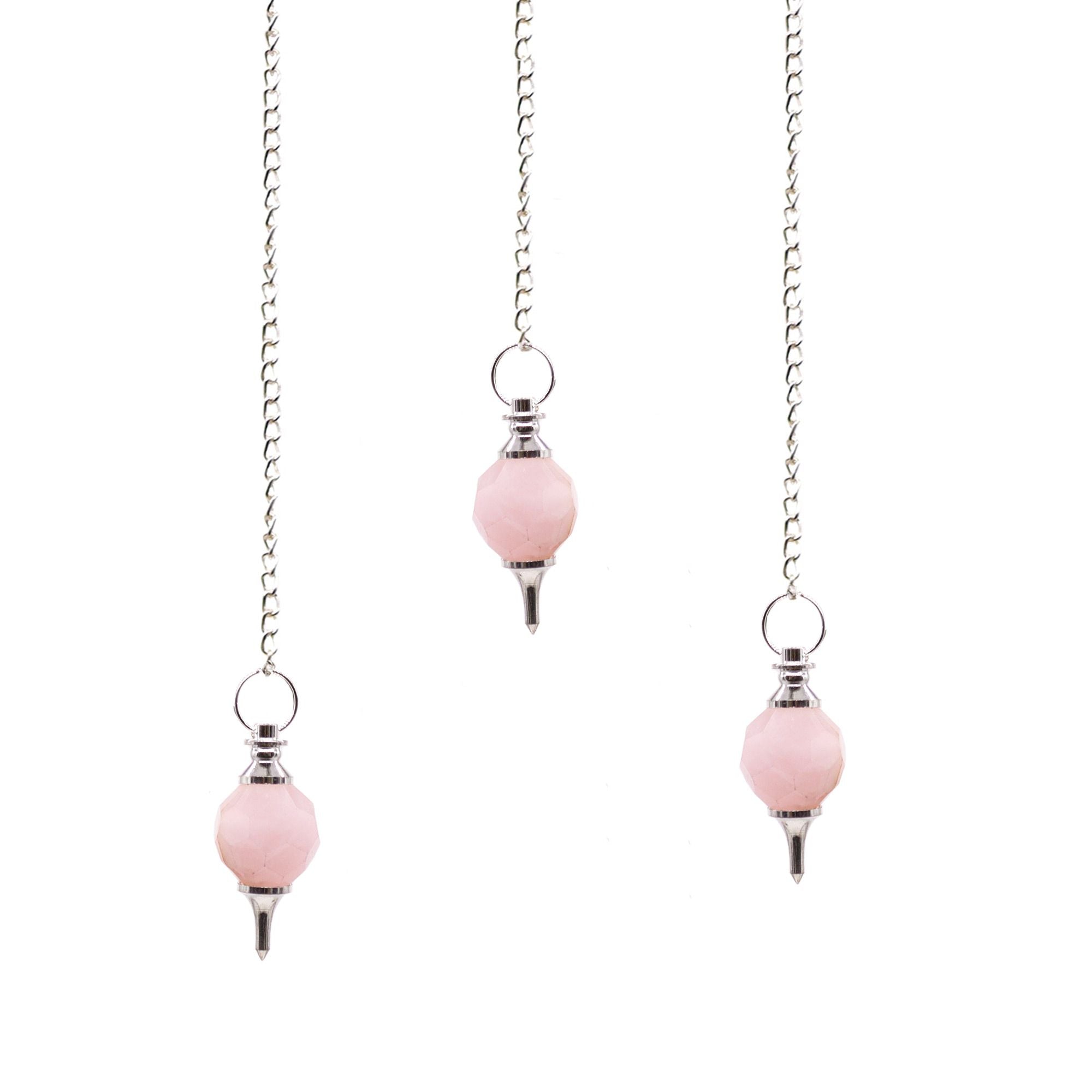 Pendule de Radiesthésie – Quartz Rose Facetté