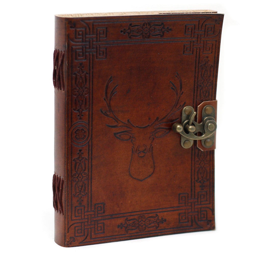 Carnet en Cuir – Cerf (Stag) – 20×15 cm