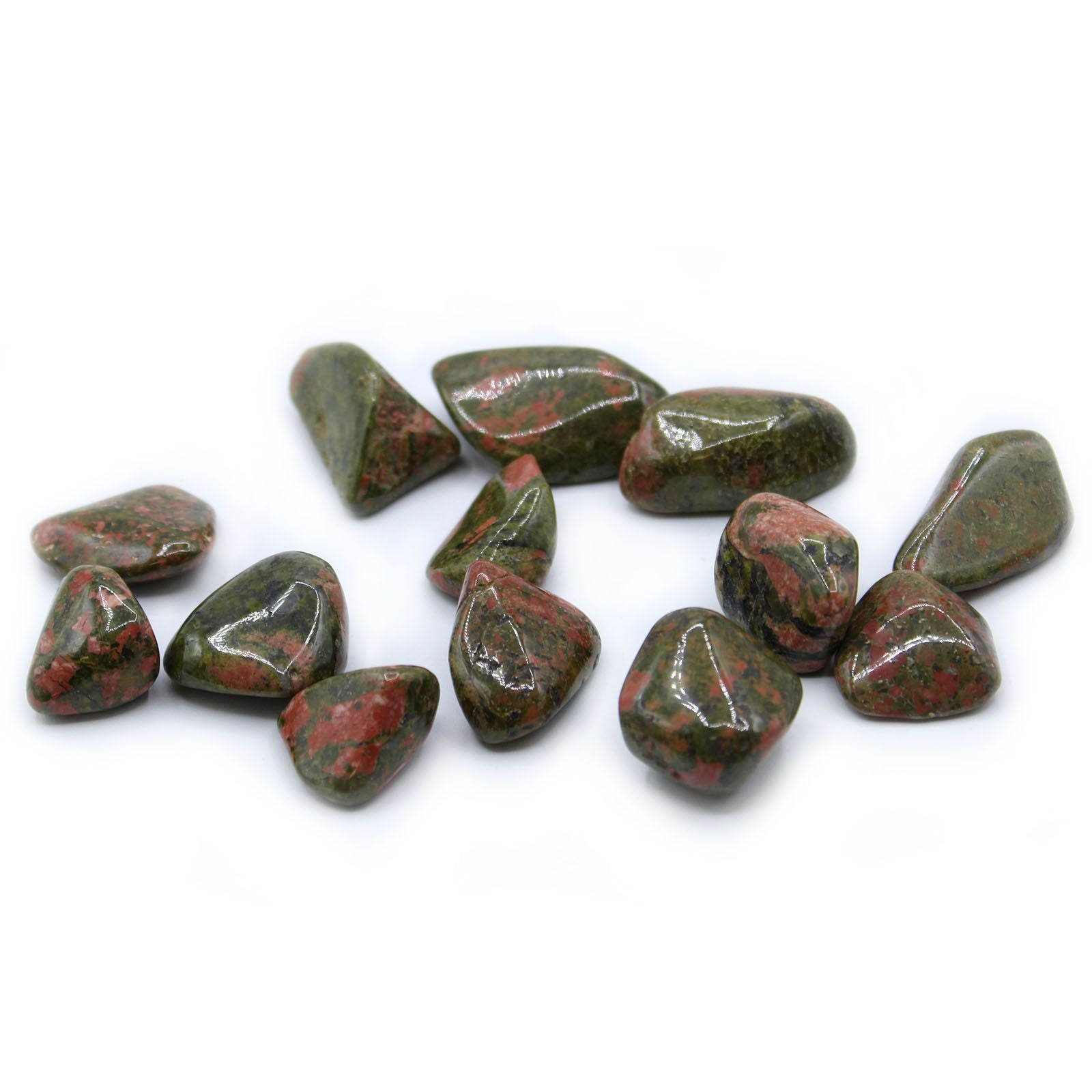 Sachet de 24 Grosses Pierres Roulées – Unakite
