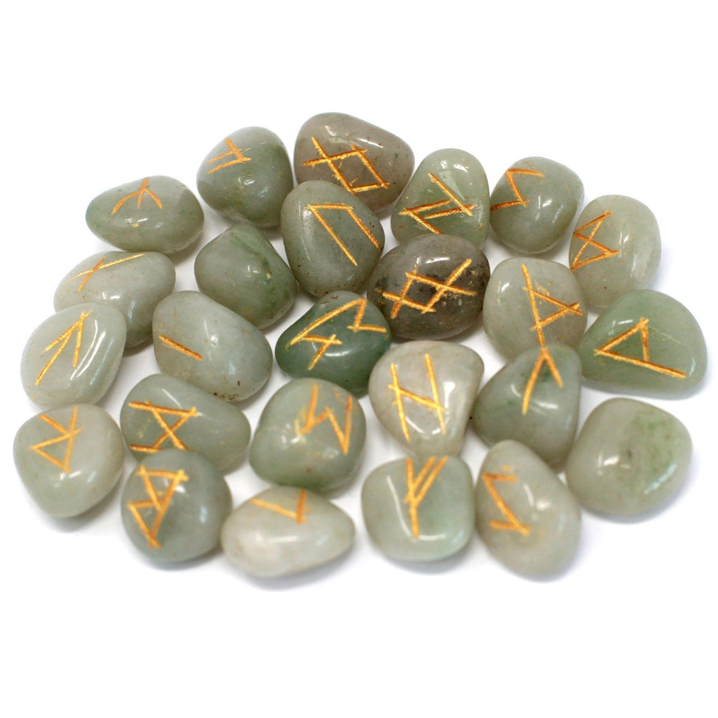 Runes Indiennes en Pochette – Aventurine Verte