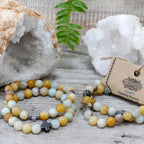 Set de 2 Bracelets d'Amitié – Loyauté – Amazonite & Jaspe Jaune