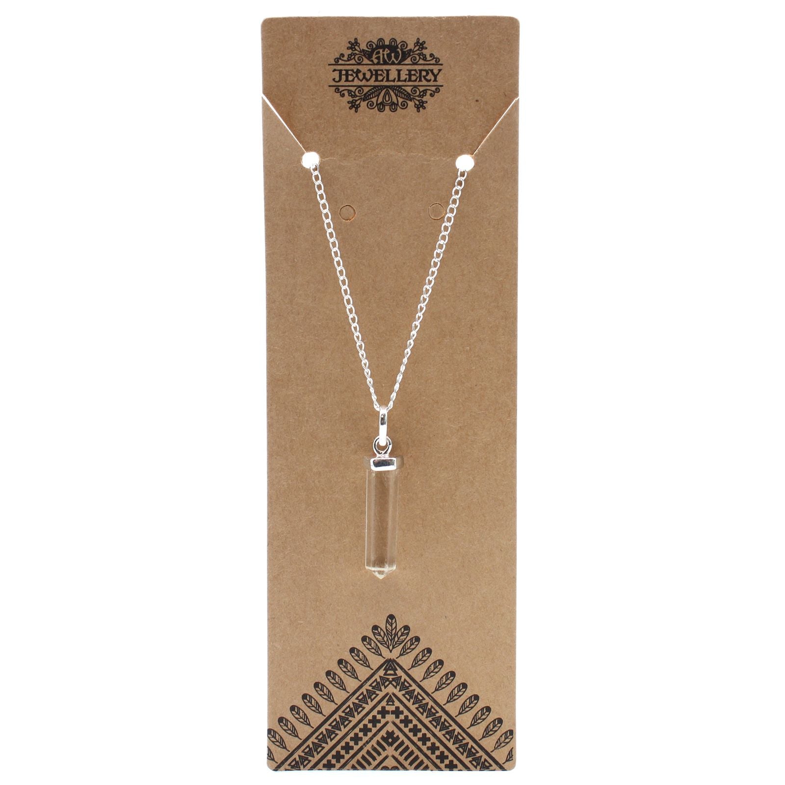 Pendentif Pointe – Quartz Clair (Grand Format)