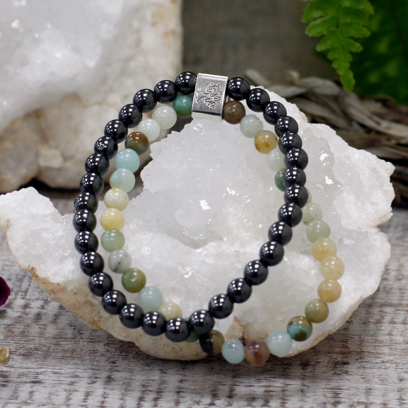 Bracelet Magnétique en Gemmes – Amazonite