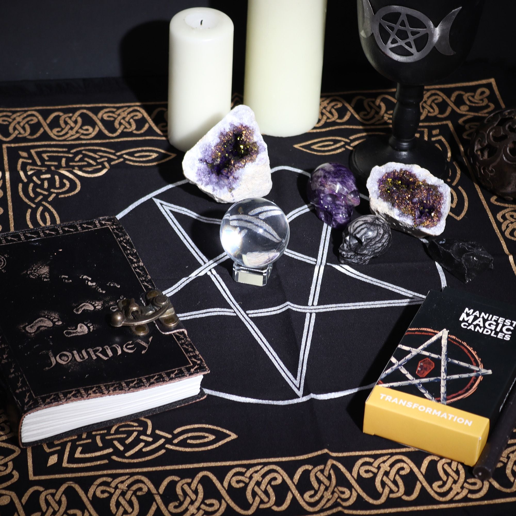 Tapis d'Autel Frangé – Pentagramme