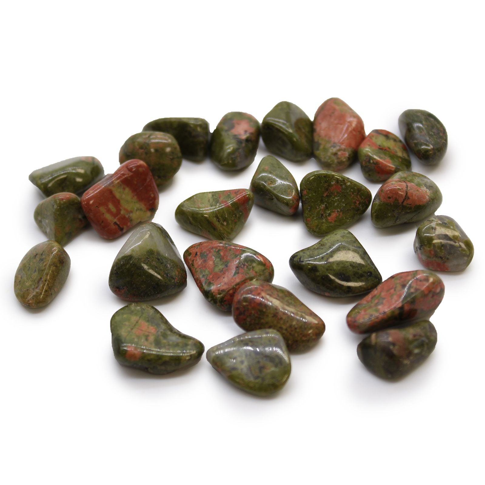 Sachet de 24 Petites Pierres Roulées – Unakite