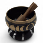 Set Bol Tibétain Coffret – Phases de Lune – Noir – 10,7 cm
