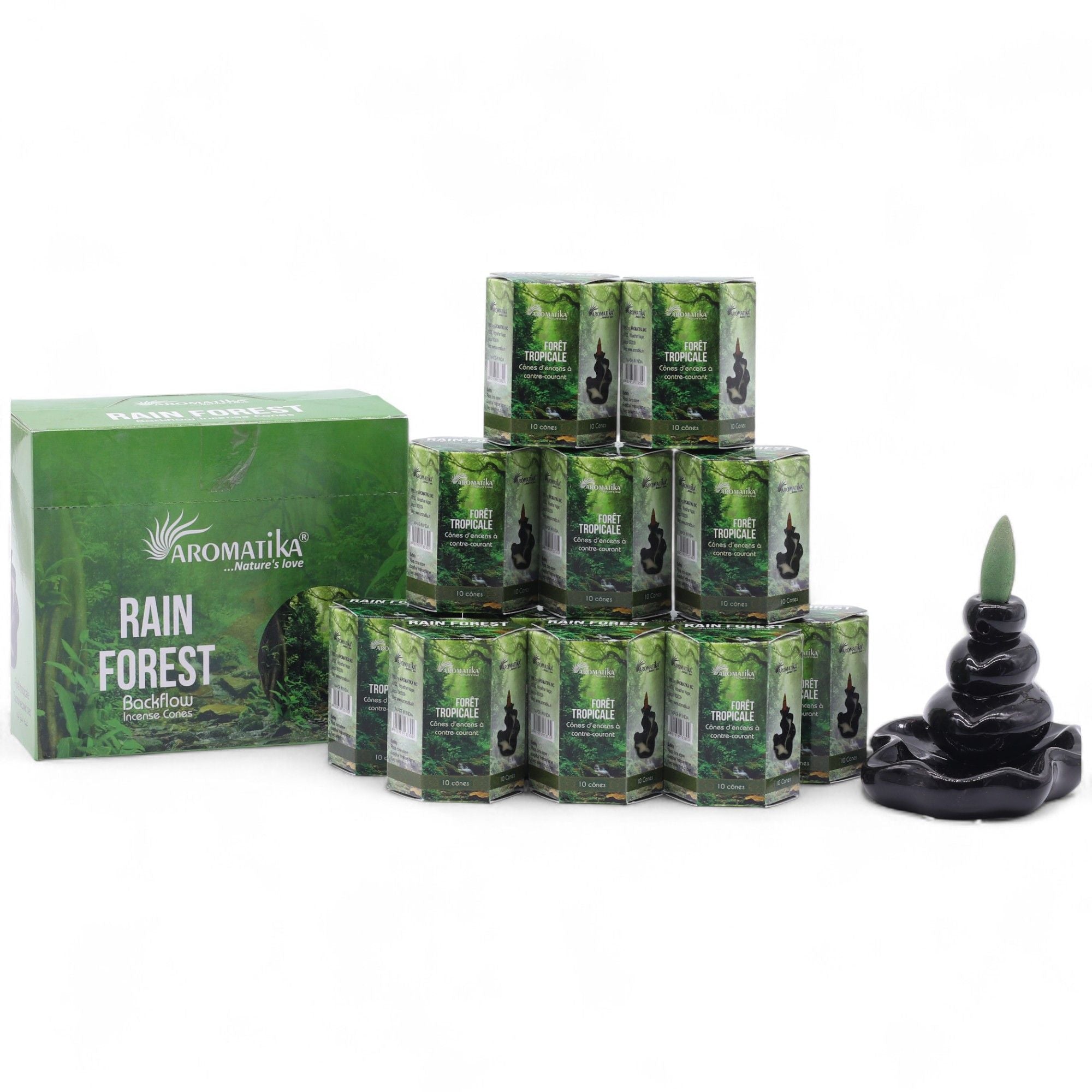 Encens Backflow Masala – Forêt Tropicale (10 cônes)