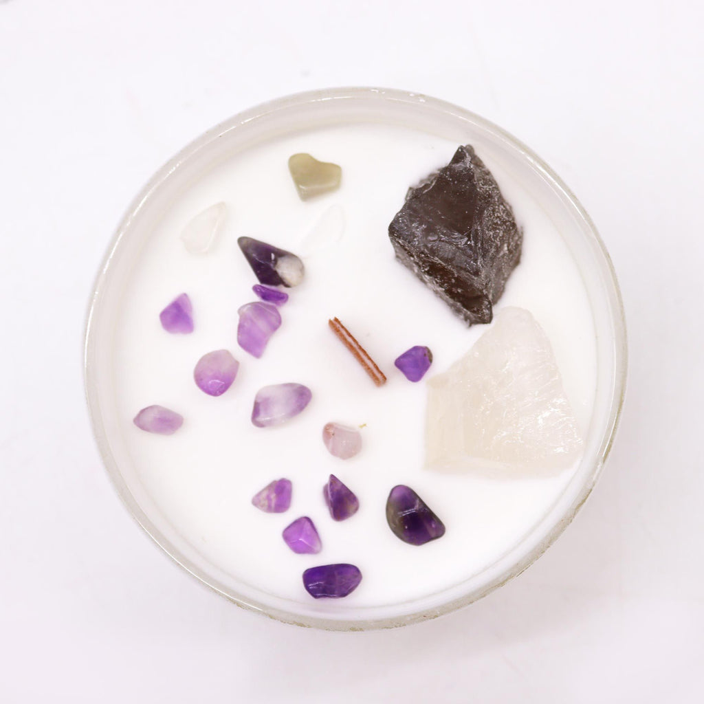 Bougie Cristal – Chakra Couronne