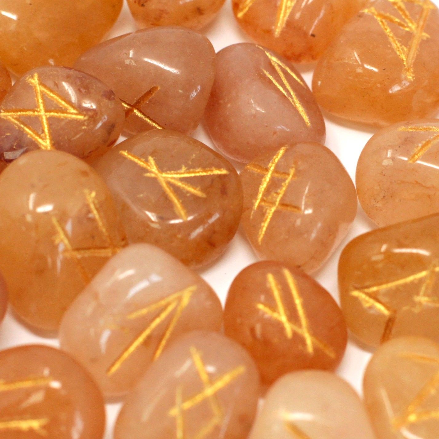 Runes Indiennes en Pochette – Aventurine Jaune