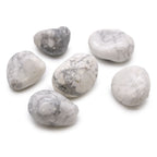 Lot de 6 Grosses Pierres Roulées – Howlite Blanche (Afrique)
