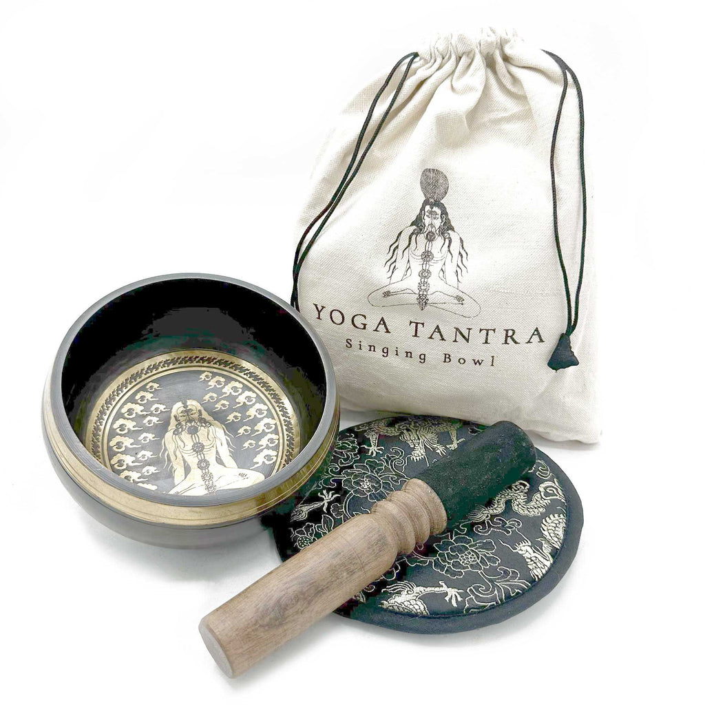 Coffret Bol Tibétain Gravé – Yogi – 14 cm