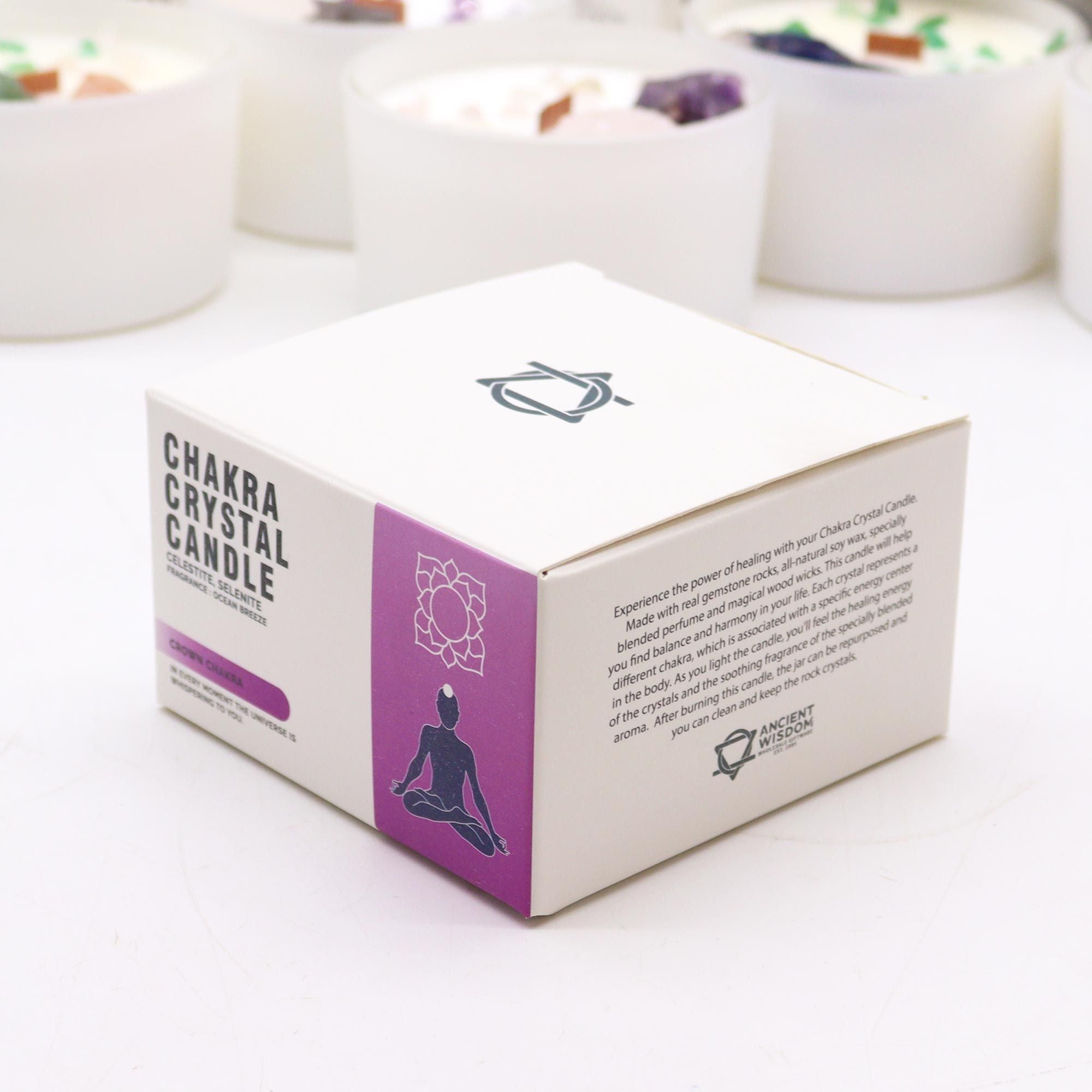 Bougie Cristal – Chakra Couronne