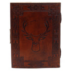 Carnet en Cuir – Cerf (Stag) – 20×15 cm