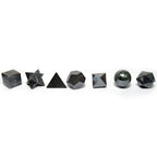 Set de 7 Cristaux Géométriques en Agate Noire
