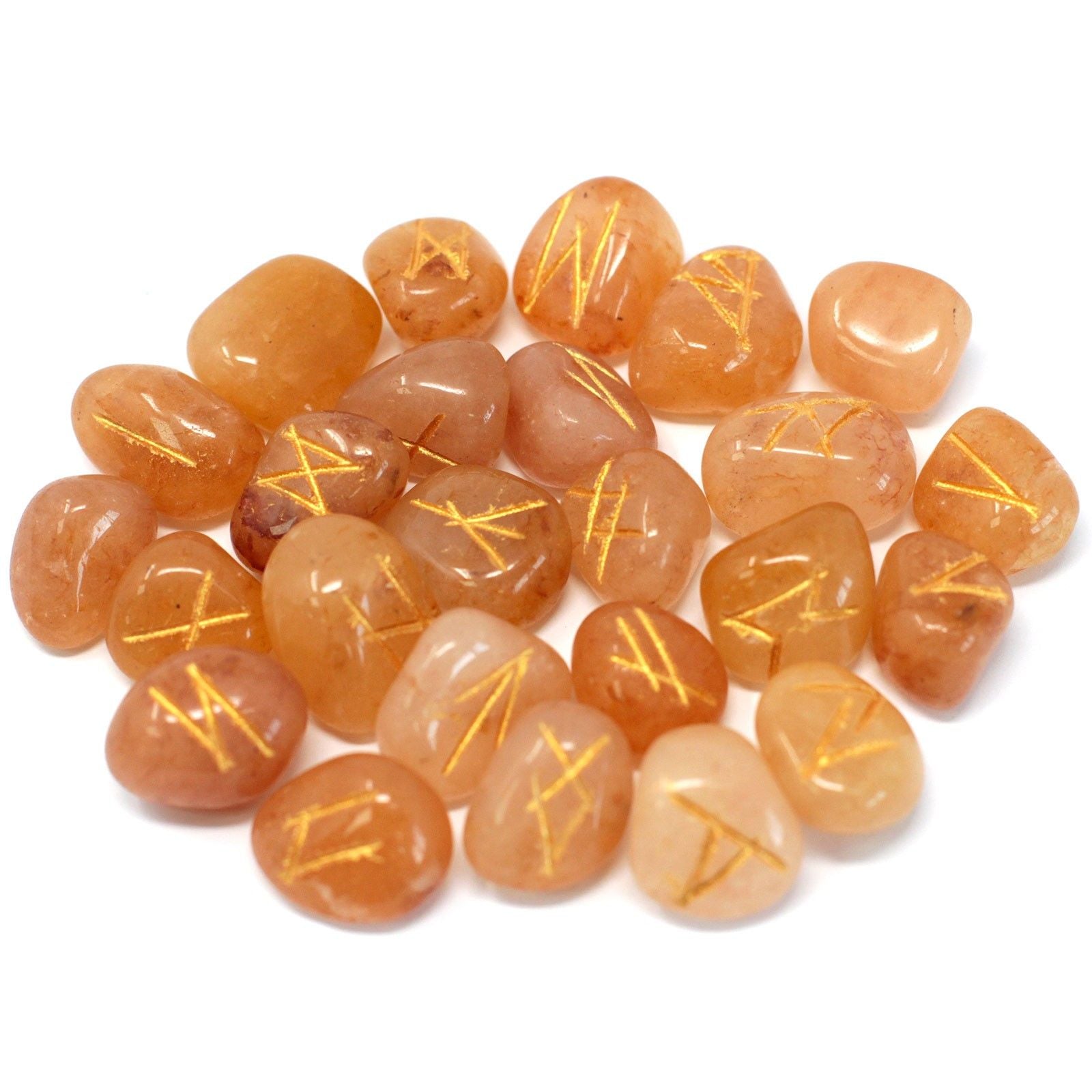 Runes Indiennes en Pochette – Aventurine Jaune