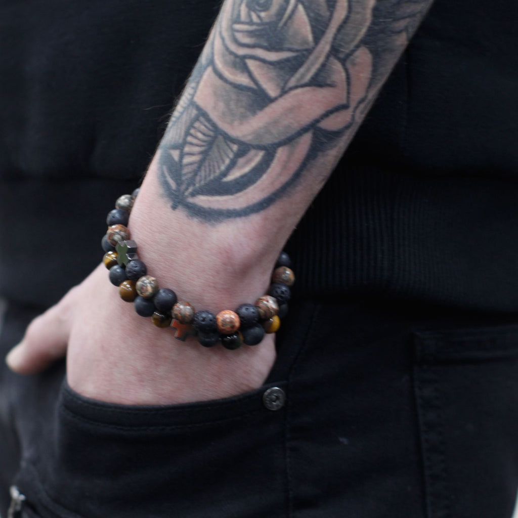 Set de 2 Bracelets d'Amitié – Loyauté – Amazonite & Jaspe Jaune