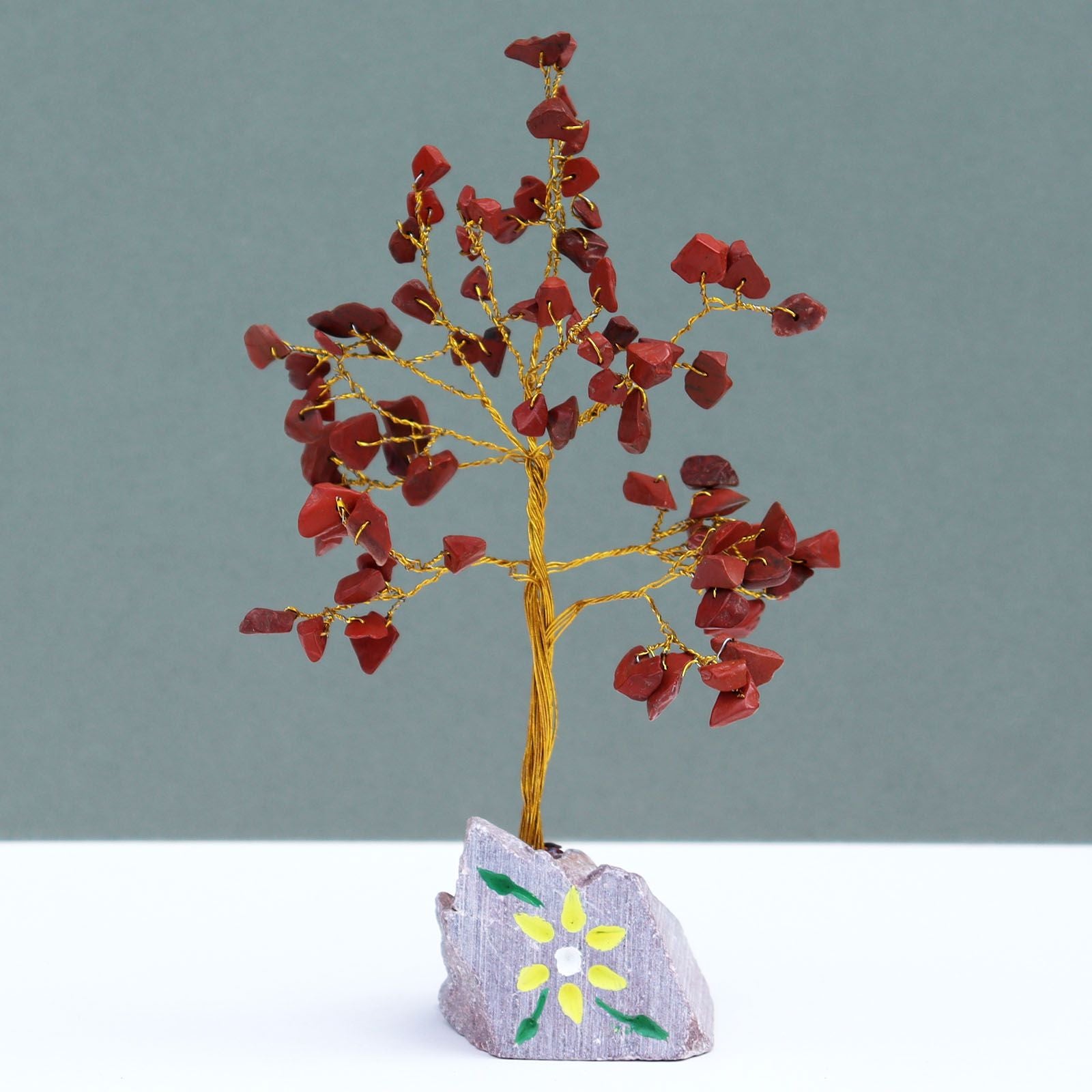 Arbre de Gemmes Indien – Jaspe Rouge – 80 Pierres