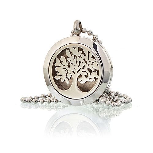 Collier Diffuseur d’Aromathérapie – Arbre de Vie – 25 mm