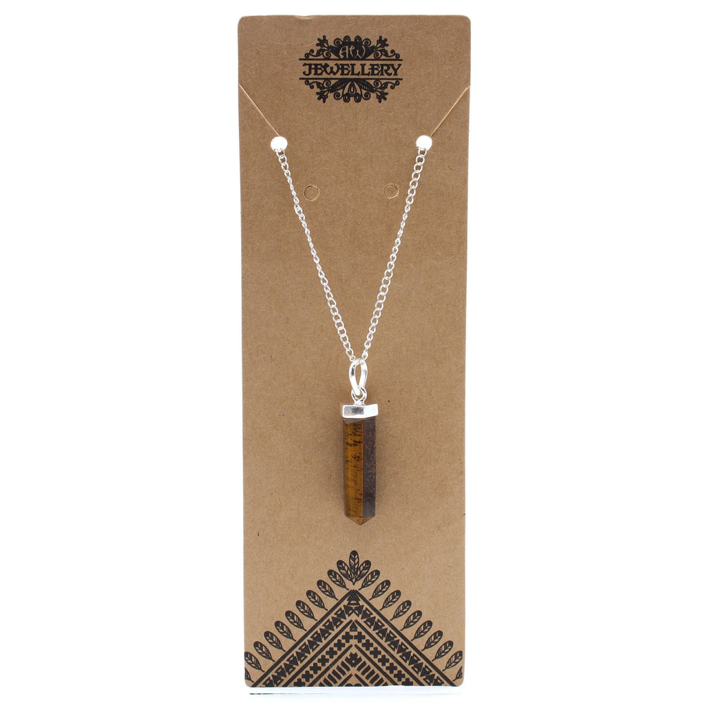 Pendentif Pointe – Œil de Tigre (Grand Format)