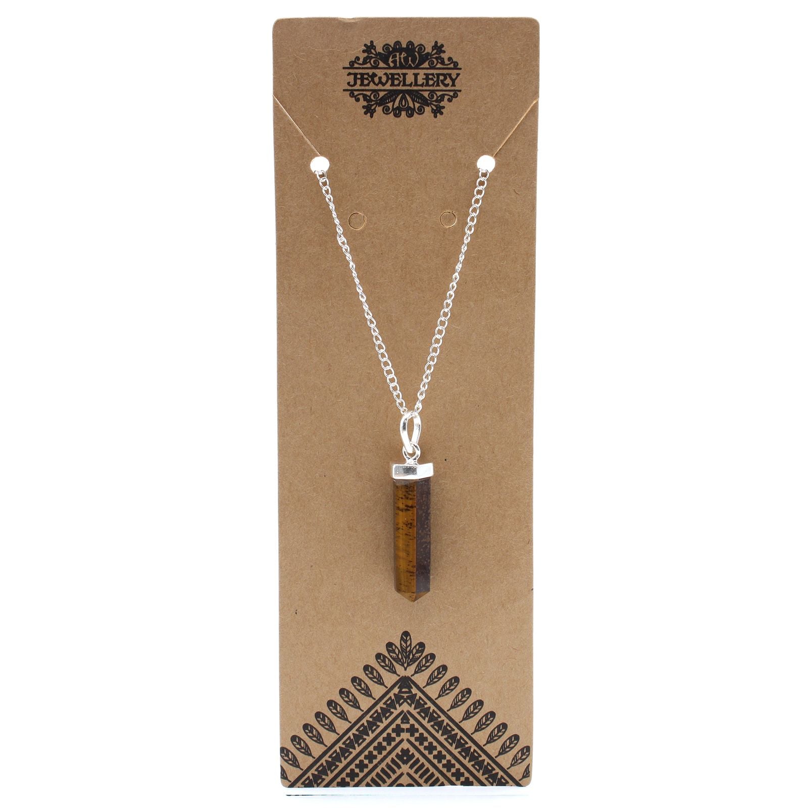 Pendentif Pointe – Œil de Tigre (Grand Format)