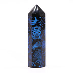 Pointe d'Obsidienne Noire – Reflets Bleu Minuit – 9 cm