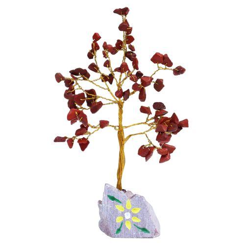 Arbre de Gemmes Indien – Jaspe Rouge – 80 Pierres