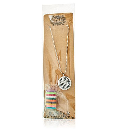 Collier Diffuseur d'Aromathérapie – Fleur de Vie – 25 mm