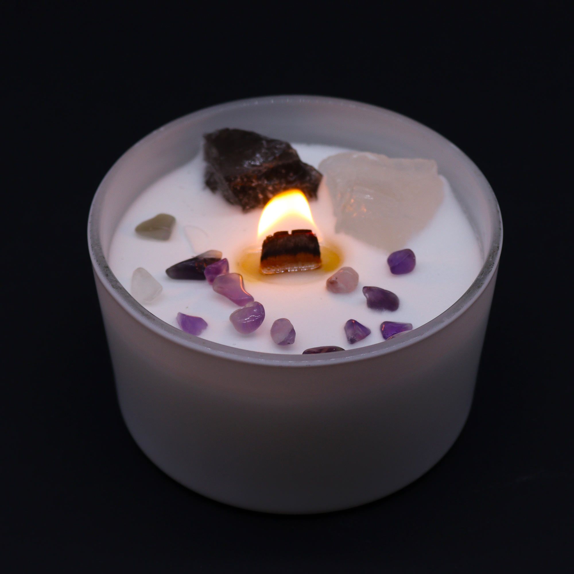Bougie Cristal – Chakra Couronne