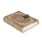 Carnet en Cuir – Mandala Bleu – 18×13 cm