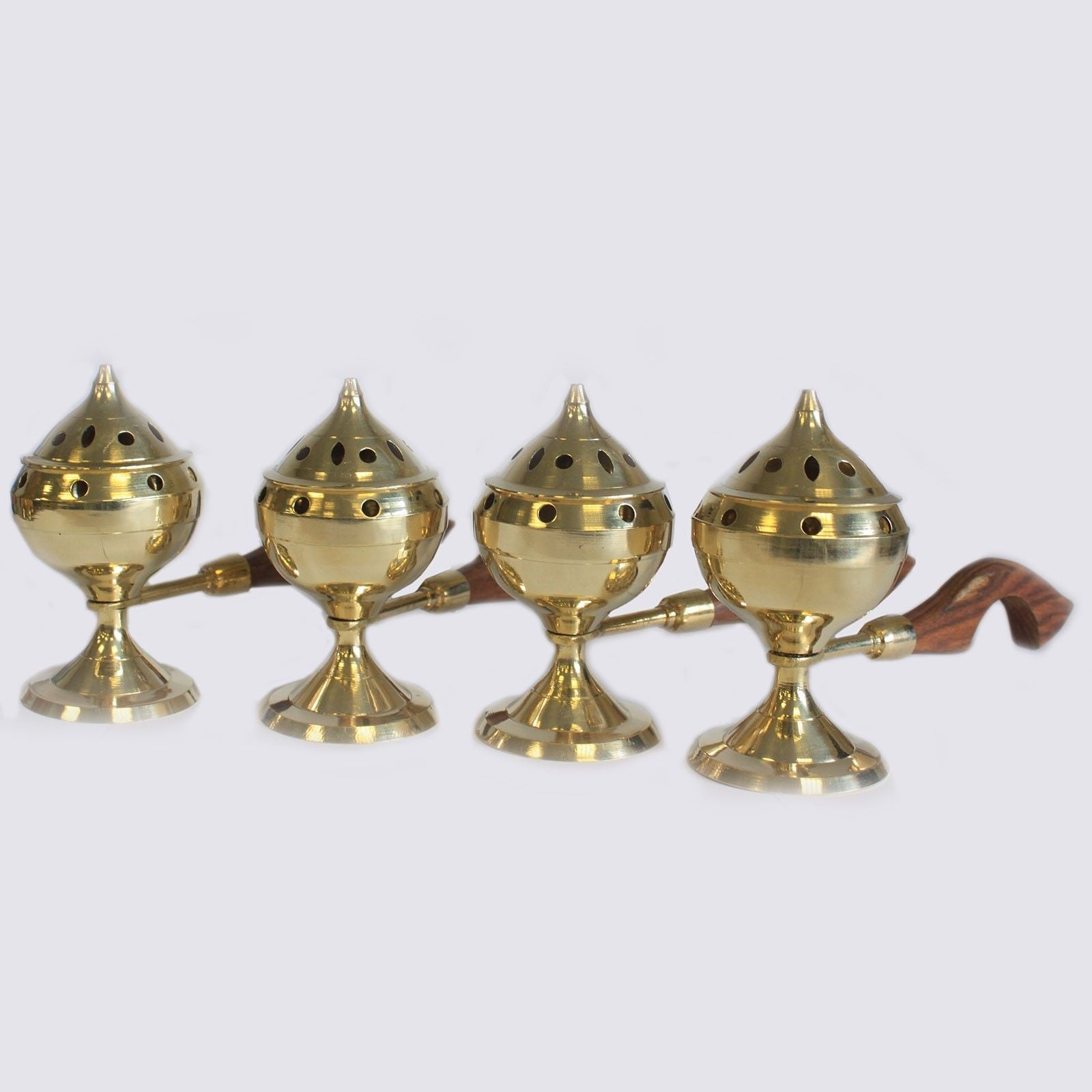 Brûleur d’Encens en Laiton – Manche Bois