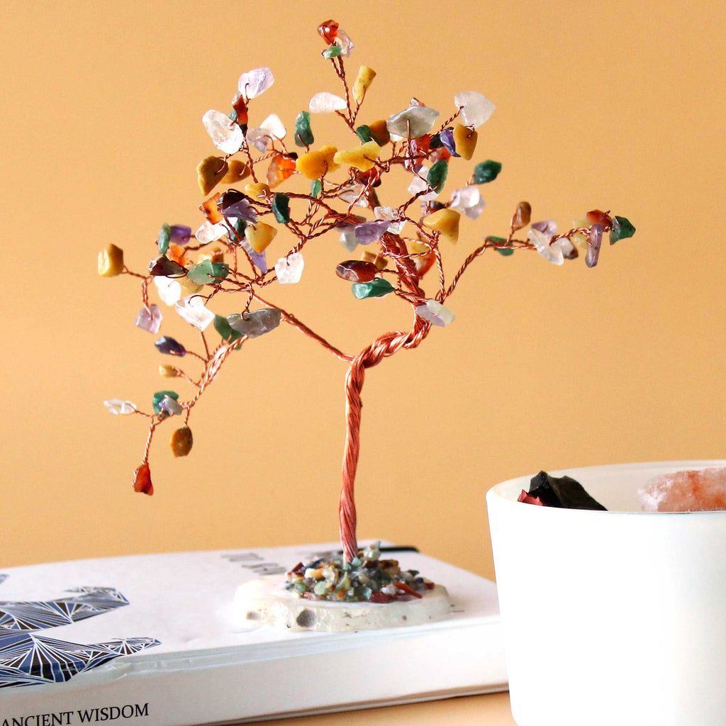 Arbre de Vœux en Gemmes – Épidote Flocon de Neige