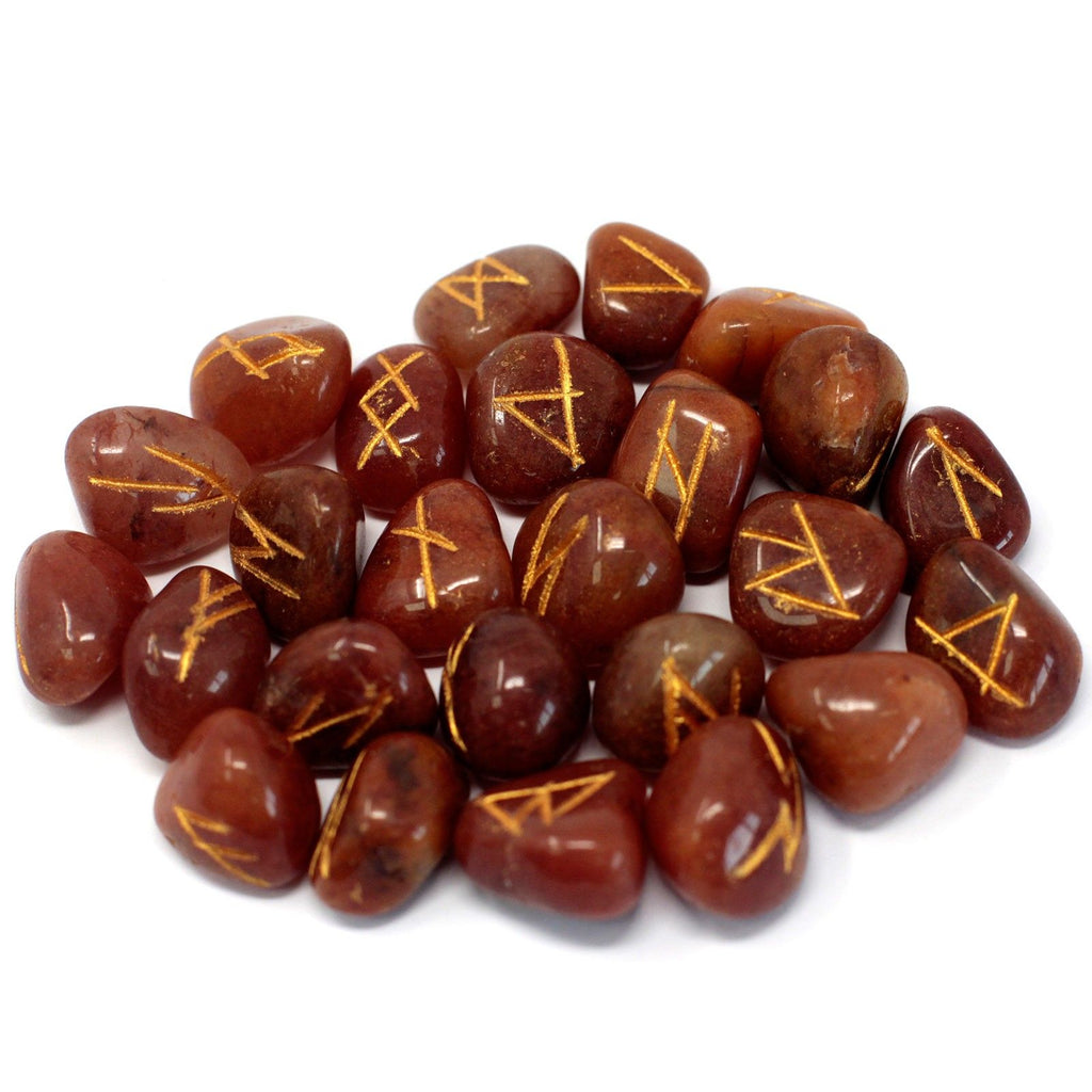 Runes Indiennes en Pochette – Aventurine Rouge