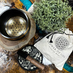 Coffret Bol Tibétain Gravé – Fleur de Vie – 14 cm