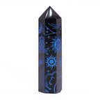 Pointe d'Obsidienne Noire – Reflets Bleu Minuit – 9 cm