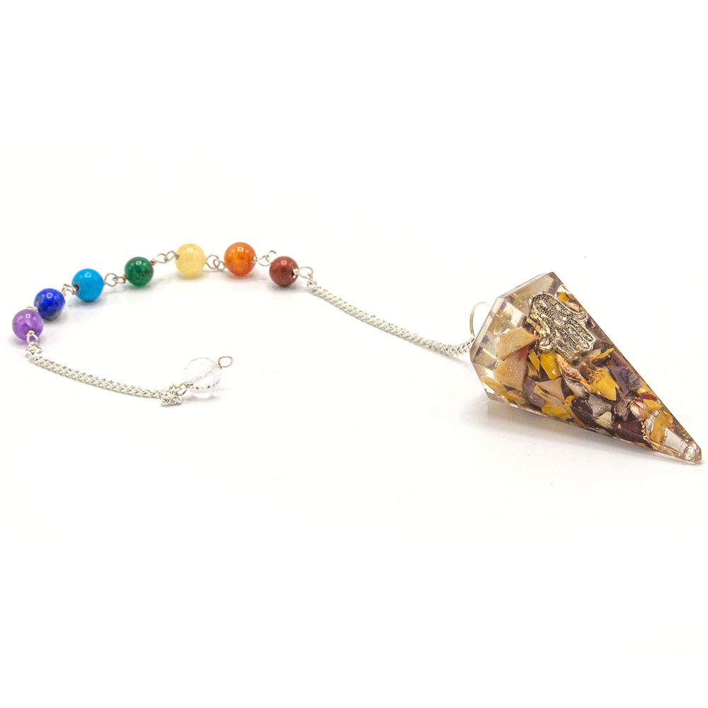 Pendule Orgonite Chakra – Main de Hamsa