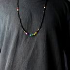 Collier « Essence du Volcan » – Guérison Émotionnelle – Pierres de Lave & 7 Chakras
