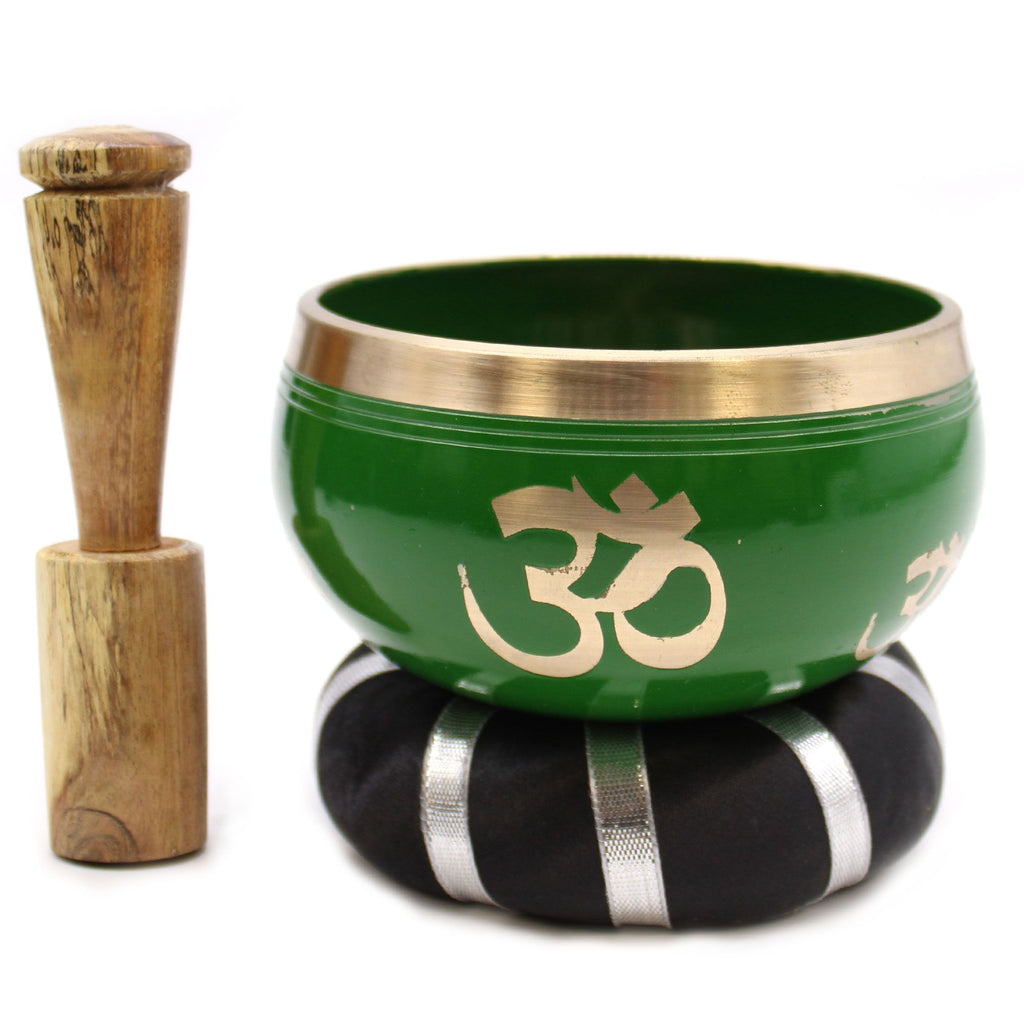 Set Bol Tibétain Coffret – Arbre de Vie – Vert – 10,7 cm