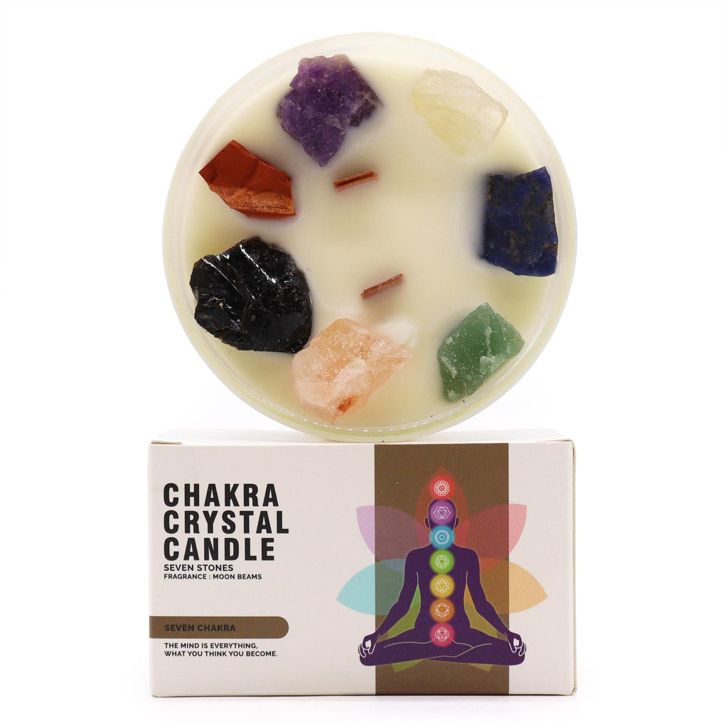 Grande Bougie Cristal – Sept Chakras